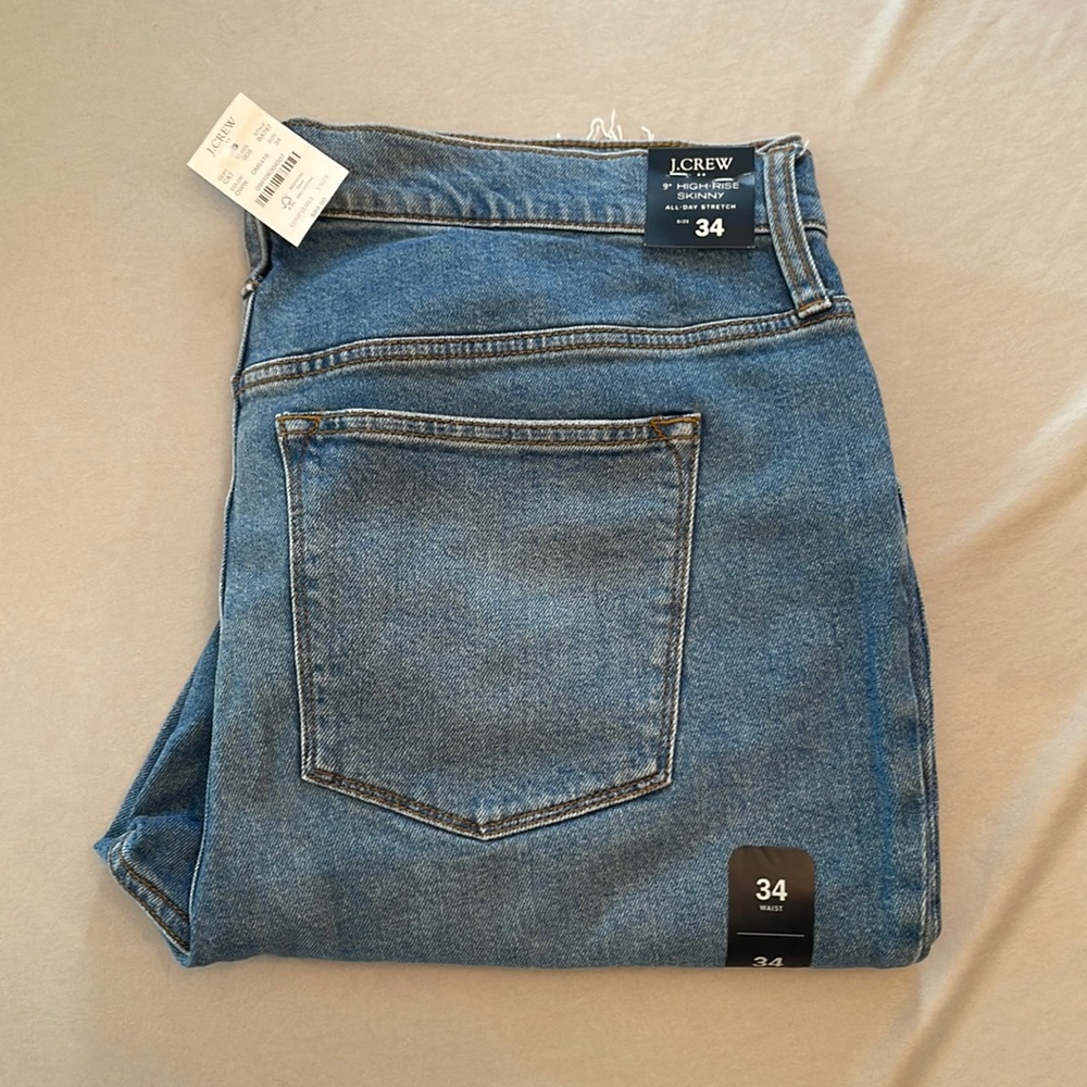 J. Crew 9” High Rise Skinny All Day Stretch Jeans